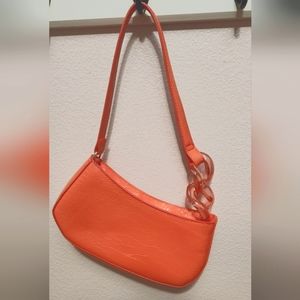 Orange/coral shoulder bag
